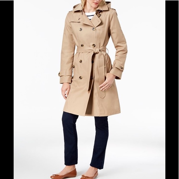 Double breasted belted trench coat - Picture 2 of 5